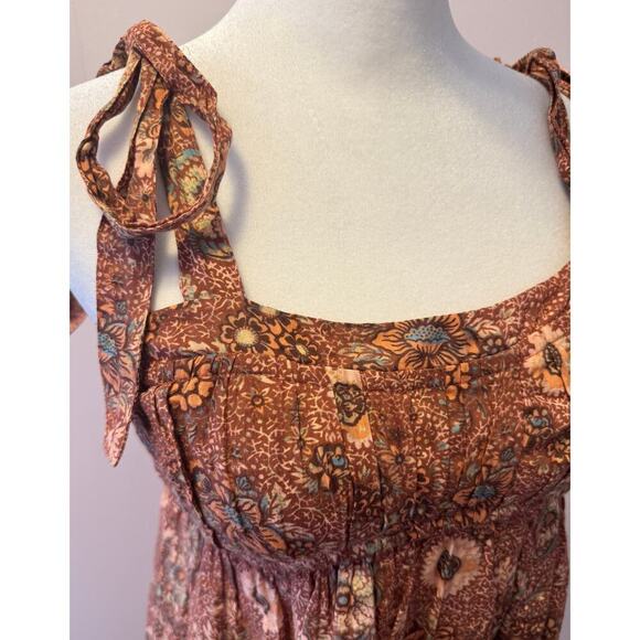 ULLA JOHNSON Cordelia Floral Print Feminine Maxi Dress Tie Straps Size 2 - Picture 6 of 8